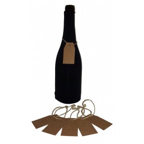 Pack de 6 Etiquetas cartón kraft